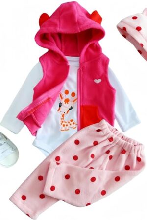The Reborn Baby Clothes Reborn Dolls Clothes for 17-22 Inch Newborn Baby Doll Girl, Baby Doll Clothes Outfit Accessories fit 17-22 Inch Reborn Baby Doll Girl?Giraffe Pattern 5pcs Set 】