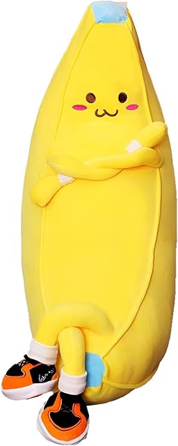 The Bananaplush Stuffed Animal Cute Fruit Plushie Hugging Pillow Long Plush Toys Sleeping Doll Gift for Birthday, Valentine, Christmas