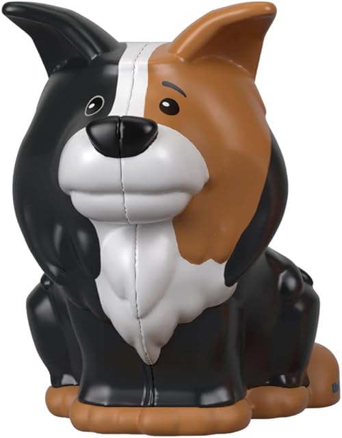 The Replacement Part for Fisher-Price Little People Farm Animal Friends Playset - GFL21 - Replacement Black, Grey and White Dog Figure