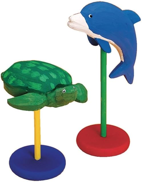 The S&S Worldwide Carved Wood Turtle Craft Kit, 2-1/2" Width, 4-1/2" Height, Pack of 12