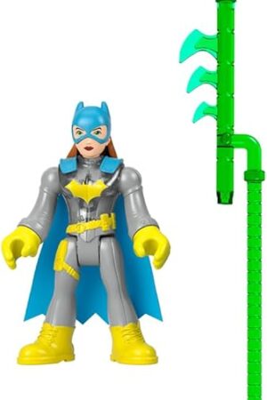 The Replacement Part for Imaginext Playset Inspired by DC Superfriends - HGX97 ~ Replacement Poseable Batgirl Figure and Green Battle Accessory ~ Lights Up When Placed on Special Backpack