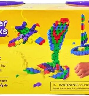 The Premium Educational Building Blocks | 375 Piece Basics Kit | Creative STEM Toy for Ages 4+ | Fits with Standard Blocks | Safe, Durable and Easy to Use | Move, Bend, Shape & Curve