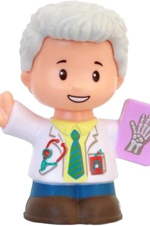 The Replacement Part for Little People Community Helpers Playset - GJP12 ~ Replacement Figure Dr. Nathan ~ White Hair ~ Holding Hand X-Ray