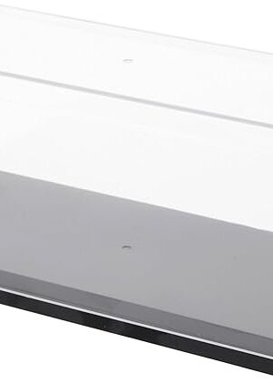 The Pioneer Plastics 143C-BB Clear Plastic Display Case with Black Base for 1:43 Scale Cars, 6.125" W x 2.625" D x 2.25" H