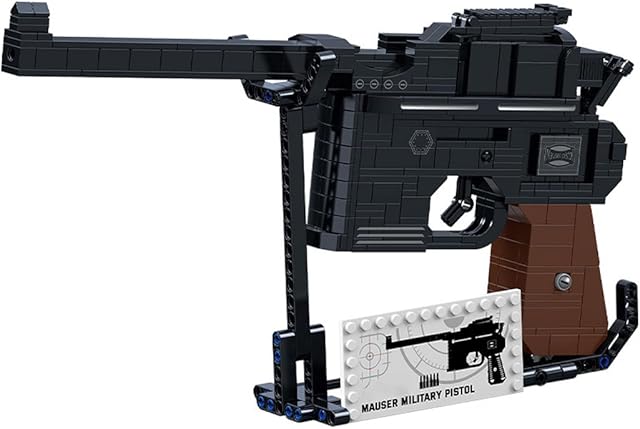 The Lemess Mauser C96 Building Block Kit, Simulated Shooting Toy Building Block Set, 535 Pieces, Compatible with Lego