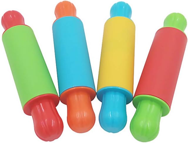 The 4pcs Clay Rolling Pin Soft Clay Plasticine Dough Modelling Roller Sticks Children Clay and Dough Playing Tools Kids Playdough Kit