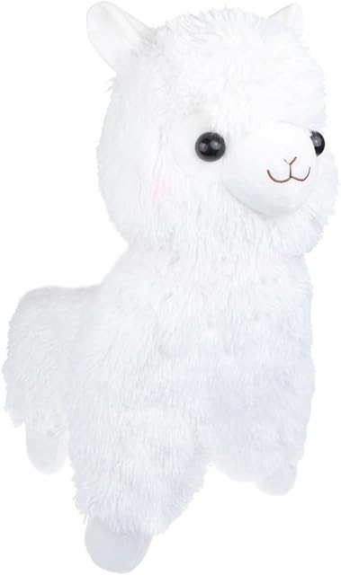 The Cuddly White Alpaca Llama Lamb Toy -7" Stuffed Animal Cushion Plush Doll Valentine Gift New Baby Gift Graduate Gift Lovers Anniversary Fiesta Gift for Girlfriend Children Friends