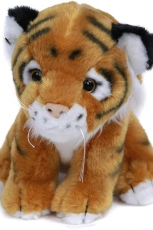 The Plushland Brown Tiger Sitting 8" Stuffed Toys Plush Super Soft Winter Holiday (Brown)