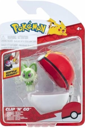 The Pokémon Tentacool and Scuba Clip 'N' Go Ball Includes a 2" Battle Figure with Stand and Scuba Ball Accessory.