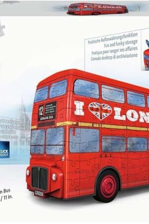 The Ravensburger London Bus 216 Piece 3D Jigsaw Puzzle for Kids and Adults - 12534 - Great for Any Birthday, Holiday, or Special Occasion