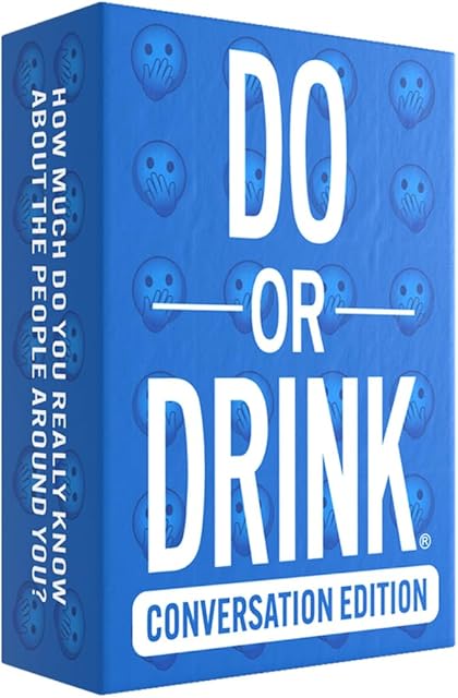 The Do or Drink Conversation Edition - Talking Cards for Adults - 250 Cards to Get to Know Your Friends Better Fun Drinking Game for Adults and Conversation Starter Cards for Game Night