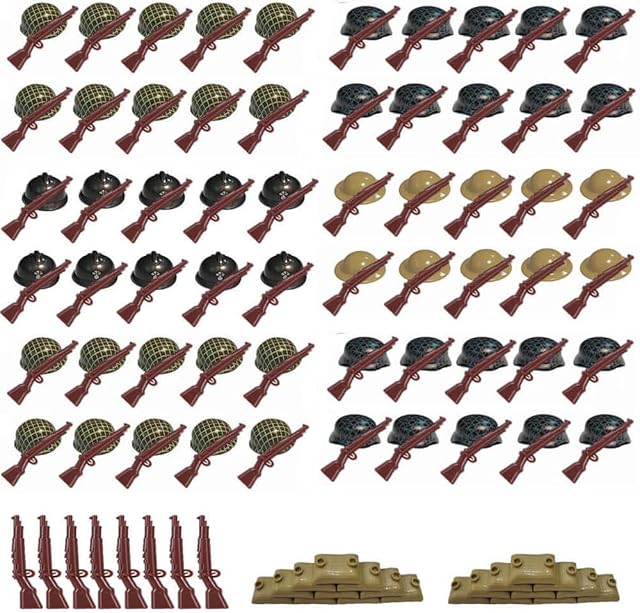 The WW2 Military People Building Set Army Men Action Figures, World War 2 Soldier Figures American vs German Army Battle WW2 Playset / 100 pcs (Armey Men 2)