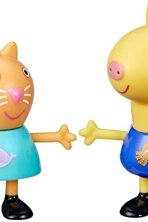 The Peppa Pig Toys Peppa's Best Friends Emily Elephant and Freddy Fox 2-Pack, 3-Inch Scale Preschool Toy