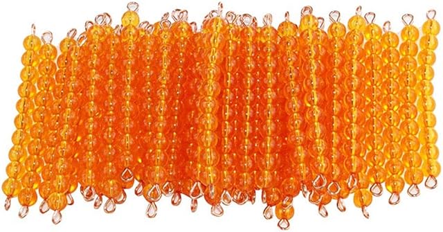 The Kghios Montessori 45 Golden Bead Bars of Ten Montessori Math Beads Toys Materials for Toddlers Kids Mathematics Teaching Materials Preschool Education Toys