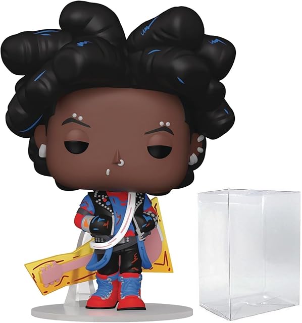 The POP Marvel: Spider-Man: Across The Spider-Verse - Hobie Brown as Spider-Punk (Unmasked) Funko Vinyl Figure (Bundled with Compatible Box Protector Case), Multicolor, 3.75 inches