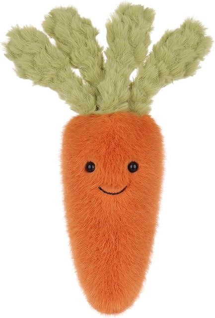 The Apricot Lamb Toys Plush Food Plushies Green and Orange Naive Carrot Stuffed Vegetable Soft Cuddly Perfect for Kids 8.7 Inches