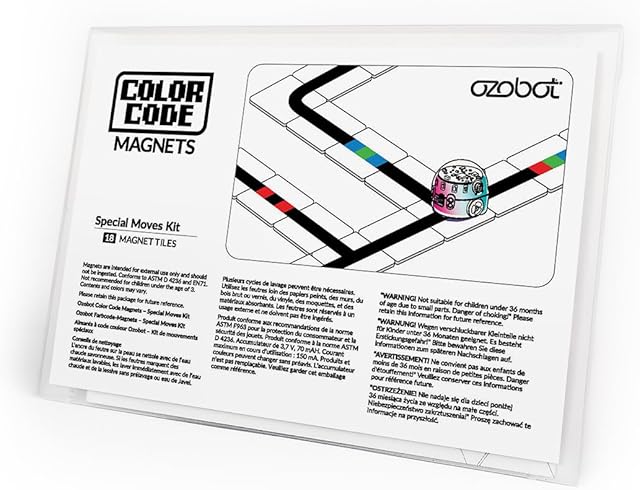 The Color Code Magnets Special Moves Kit:Interactive Coding Learning Tool for Kids Ages 3+,Enhances Logic & Problem-Solving Skills,18 Tiles, Evo & Color Codes Magnets Base Kit Required Not Included