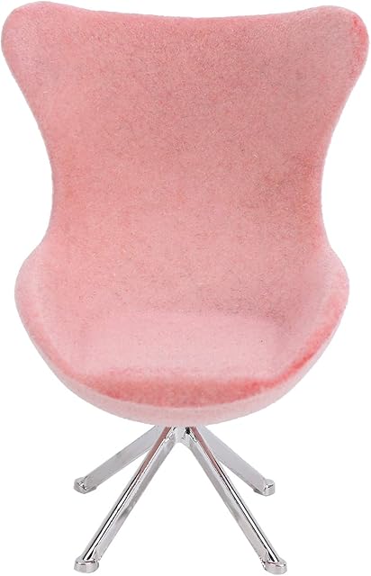 The GLOGLOW Mini Doll House Sofa Chair, 1:12 Flocking Lounge Sofa Miniature Furniture Decoration for Dollhouse Living Room