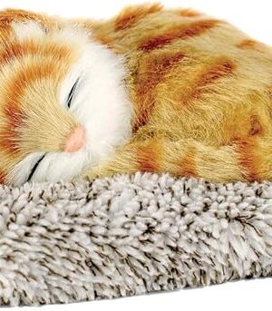 The Perfect Petzzz Mini Orange Tabby Kitten, Kitty Toys for Girls, Boys, & Elderly, Realistic Cat Stuffed Animals, Battery-Operated Fake Cat Electronic Pets