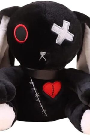 The Rabbit Plush Doll, Scary Rabbit Stuffed Animal, Standing Toy - Black