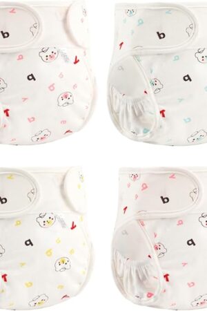 The Reborn Baby Dolls Diapers for 17-22 inch Newborn Doll- 4-Piece Pack