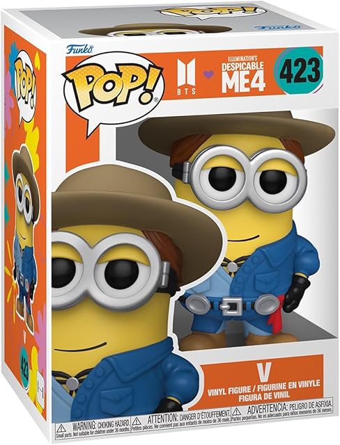 The Funko POP! Rocks: Minions X BTS - V - BTS + Minions - Collectable Vinyl Figure - Gift Idea - Official Merchandise - for Kids & Adults - Movies, Music Fans - Model Figure for Collectors and Display