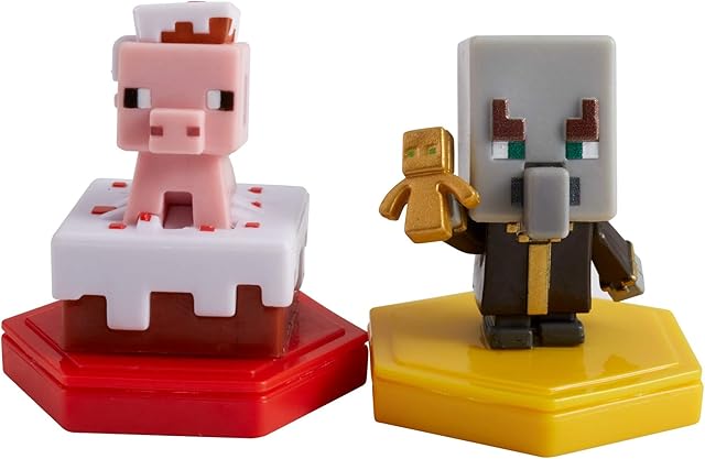 The Mattel Minecraft Earth Boost Mini Action Figures 2-Pack, Set with NFC-Chip Toys, Earth Augmented Reality Mobile Game, Based on Minecraft Video Game