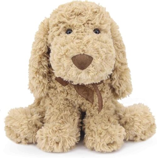 The Poodle Puppy Goldendoodle Stuffed Animal, Adorable Toy Dog Labradoodle Plush for Kids Boys Girls Birthday Easter Nursery Bedtime Gift, 11.8“ Golden