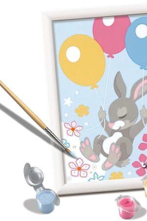 The Ravensburger Flying Bunny Paint by Numbers Kit for Kids - 23564 - Painting Arts and Crafts for Ages 7 and Up