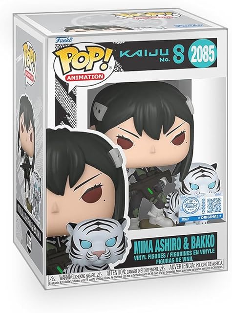 The Pop Anime: Kaiju No. 8 - Mina Ashiro & Bakko Limited Edition Exclusive Vinyl Figure Bundled with Box Protector Compatible for Funko