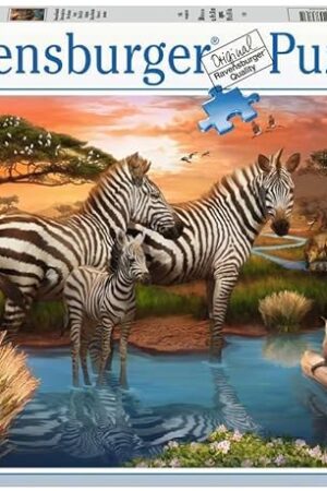 The Ravensburger Zebra Jigsaw Puzzle - 500 Piece | Unique, Softclick Technology Vibrant, Glare-Free Imagery | Ideal for Kids, Teens, and Adults | FSC Certified