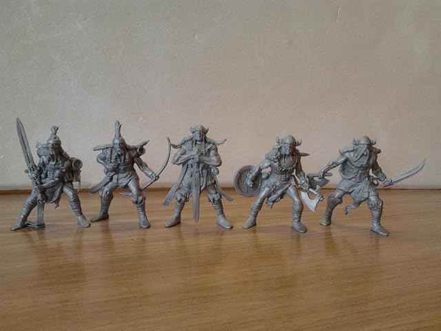 The Viking Warriors 54 mm 1/32 - 5 Fantasy Sci-Fi Tehnolog Russian Toy Soldiers DND Action miniatures