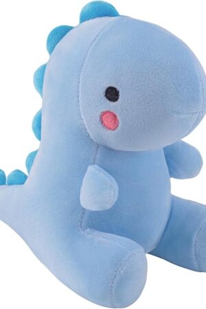 The Plush Dinosaur Stuffed Animal Cute Toys Anime Dinosaur Soft Throw Pillow Gift for Children Boys Girls Blue 10.6 inch