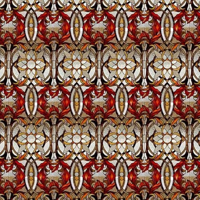 The Melody Jane Dolls Houses Dollhouse Stained Glass Window Glazing Sheet 1:12 Scale Miniature Pattern 07