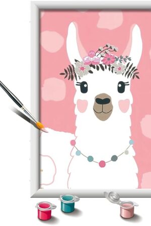The Ravensburger CreArt Drama Llama Paint by Numbers Kit for Kids - 12023079 - Painting Arts and Crafts for Ages 7 and Up