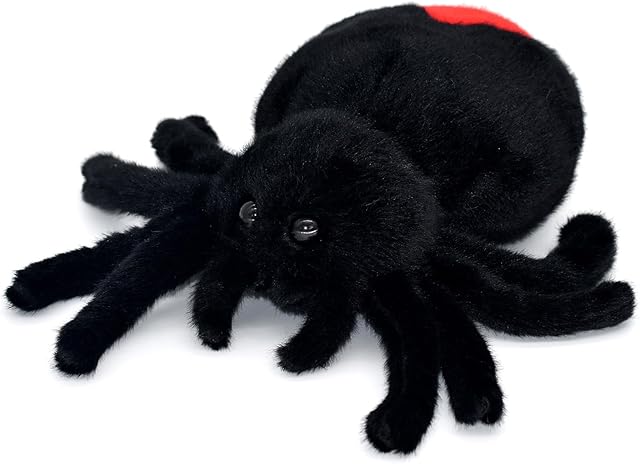 The Soft Spider Dolls, Cute Stuffed Animals Plush Pranks Spoof Stuff Toys, Gifts for Kids, Child, Birthday, Halloween, Christmas, Home Decor (Black)