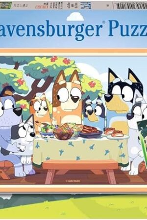 The Ravensburger Children's Puzzle 05711 - Auf geht's! - 2 x 24 Pieces Bluey Puzzle for Children from 4 Years