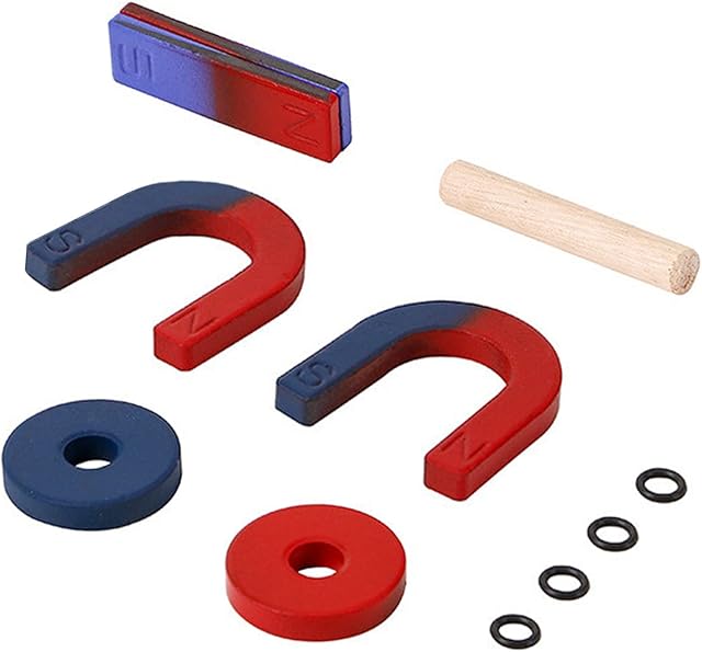 The Labs Kids Magnet Kit for Teaching Physics Science Experiment Educational Magnet Set for School Classroom Including Bar/Ring/Horseshoe Magnets