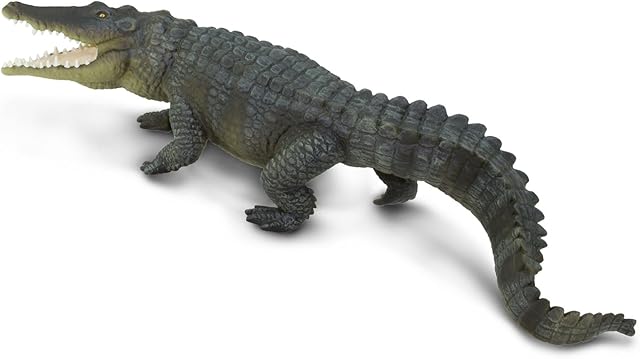 The Safari Ltd. Saltwater Crocodile Figurine - Detailed 12" Plastic Model Figure - Fun Educational Play Toy for Boys, Girls & Kids Ages 18M+