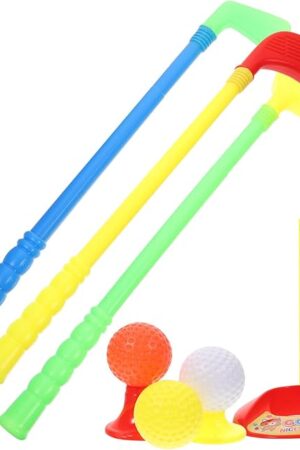 The Plastic Golf Clubs Educational Golf Sets Indoor Outdoor Fun Sports Play Tool (Random Color)