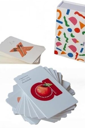 The Preschool Alphabet Flash Cards, Embedded Pictograph Mnemonic, Learn Letter Sounds 2X Faster, 26 Pcs ABC Vocabulary, Lit Letters Reading Games