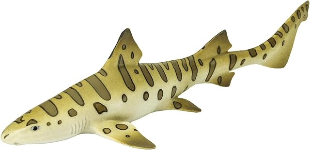 The Safari Ltd. Leopard Shark Figurine - Detailed 5.5" Plastic Model Figure - Fun Educational Play Toy for Boys, Girls & Kids Ages 3+