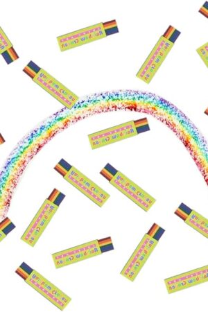 The Rainbow Crayons each Crayon has 6 Colors (bulk set of 24 Pieces) Fun Educational And Learning Activities For Kids (Bright Color)