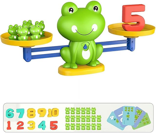 The Math Games for Kids 5-7, Frog Balance Math Game,Balance Scale for Classroom, Educational Gifts for Boy Girl Age 3+