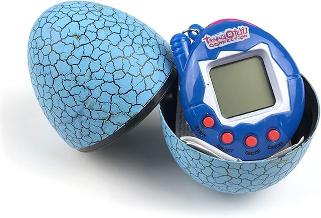 The Interactive Digital Pet, Retro Virtual Electronic Pet Keychain Handheld Game Machine for Boys Girls (Blue
