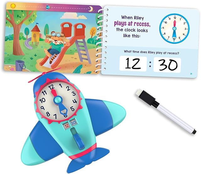 The Educational Insights Time to Learn Telling Time Activity Set - Kids Clock Toy, Teaching Clock for Kids Games, Practice How to Tell Times on Analog & Digital Clocks, Fun Classroom Resource, Ages 6+