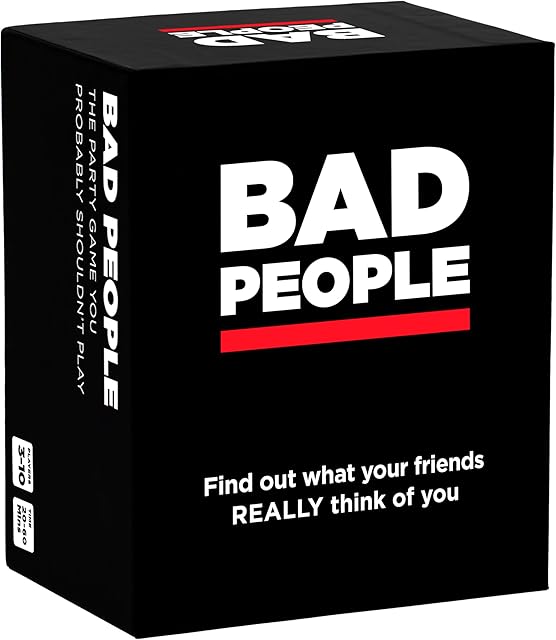 The BAD PEOPLE Party Game - Find Out What Your Friends Really Think of You - Hilarious Adult Card Game for Fun Parties and Board Games Night with Your Group