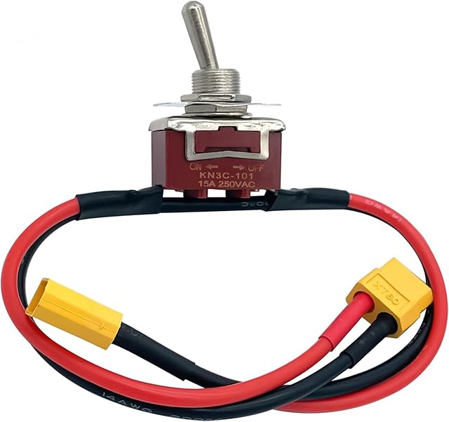 The Large Current On-Off Electric Power Switch,with XT60 to XT60 Plug, RC Aircraft Switch for Drones, Radios, Boats.( XT60 Switch)