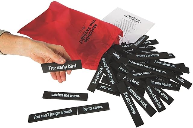 The S&S Worldwide Match Up Sayings Game. Fun and Easy Memory Jogging, Brain Boosting Activity Suitable for Adults and Seniors with Mild Dementia, Alzeimers and Memory Loss.
