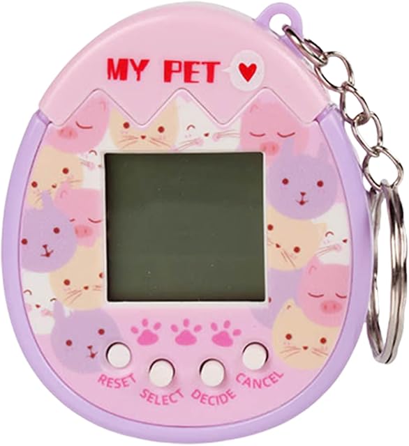 The Virtual Pet, Electronic Pet Game, Virtual Electronic Pets Keychain Game Machine, Digital Pet for Boys Girls(Pink)